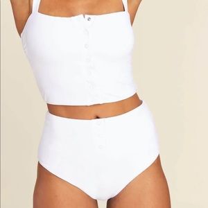 Andie High-Waist Snap Bikini Bottom, BNWT, Sz Medium